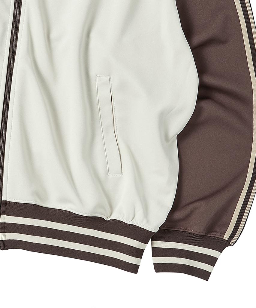 Travel Combination Raglan Jersey Track Jacket Brown