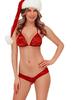 European American Sexy Red Christmas Lingerie Set with Hat