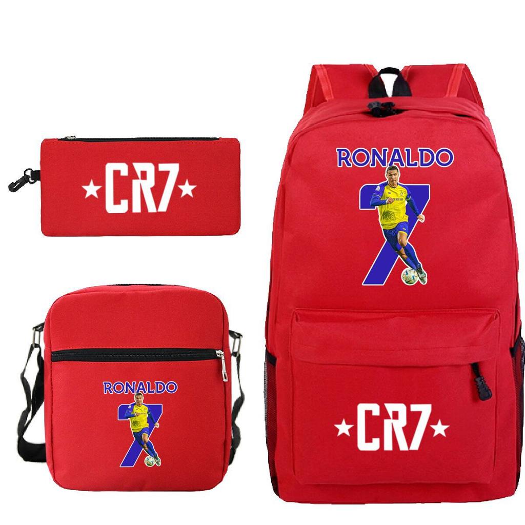 Cartable grande capacité avec bandoulière; set de trousse à crayons trois pièces pour étudiant
