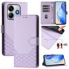 For Xiaomi Redmi Note 14 5G Case Imprinted Honeycomb RFID Blocking Leather Phone Cover with Strap