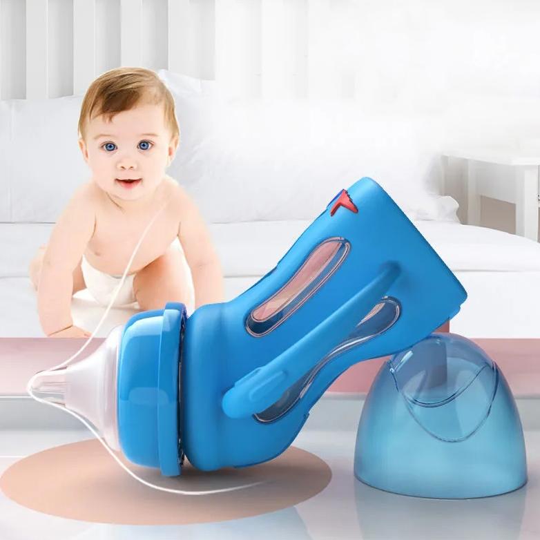 Baby Bottle Newborn Glass Anti-fall High Temperature Anti-flatulence Choking Baby Weaning Pot Heating Insulation Dual-use Bottle