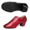 Scarpe Sportive da Donna in Pelle Suola Morbida Scarpe Quadrate per Adulti da Donna Pelle Moderne Scarpe da Danza Latina Sneaker da Sala da Ballo