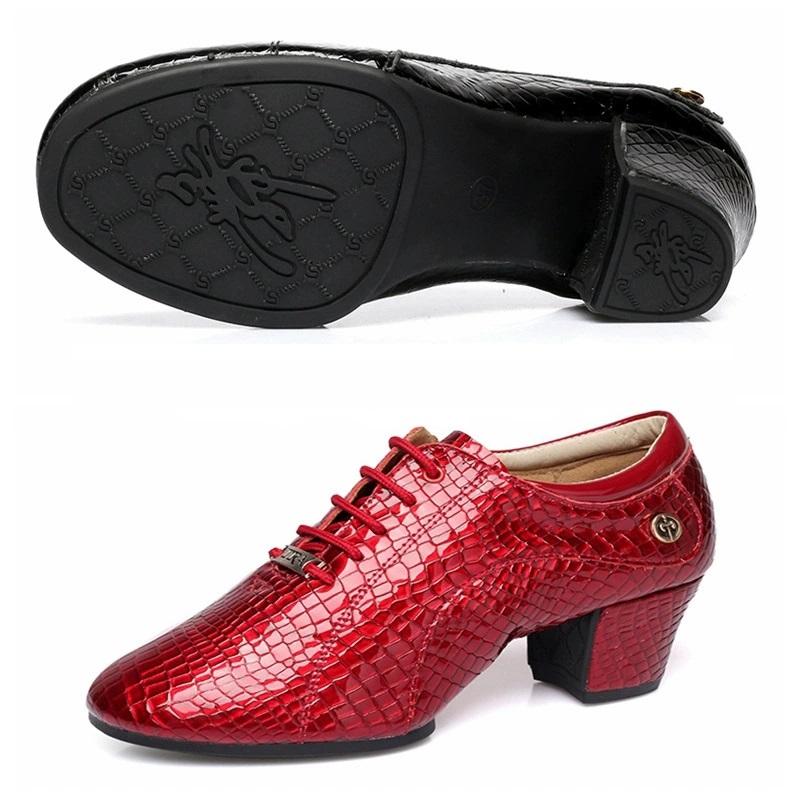 Scarpe Sportive da Donna in Pelle Suola Morbida Scarpe Quadrate per Adulti da Donna Pelle Moderne Scarpe da Danza Latina Sneaker da Sala da Ballo