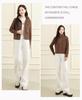 [Stand up collar jacket] Winter simple casual versatile short top for women
