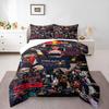 Red Bull Racing Team Bedding Set (1 Duvet Cover, 2 Pillowcases, Duvet Not Included) for Garage Fan Decor, Checo and Pit Crew Group Photo Art Print
