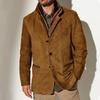 Chaqueta Retro para Hombre con Solapa y Costuras en Contraste - Estilo Europeo y Americano Casual para Trabajo para Primavera y Otoño