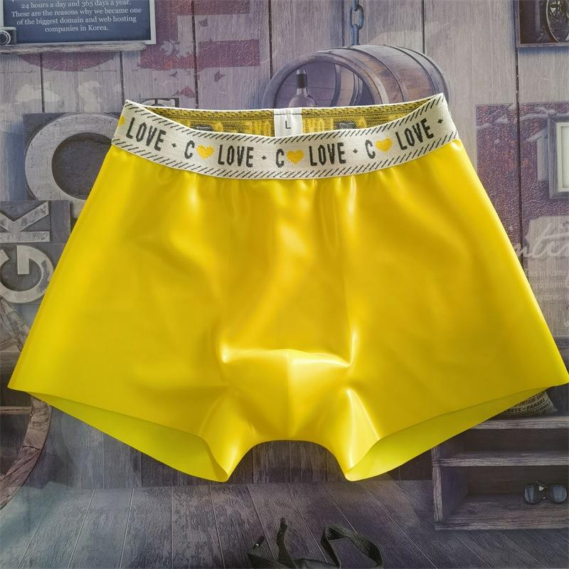 Fetisch Latex Enge Höschen Herren Durchsichtige Gummi Unterwäsche Boxershorts Sexy Hodensack U Konvex Beutel Unterhose Porno Nachtwäsche