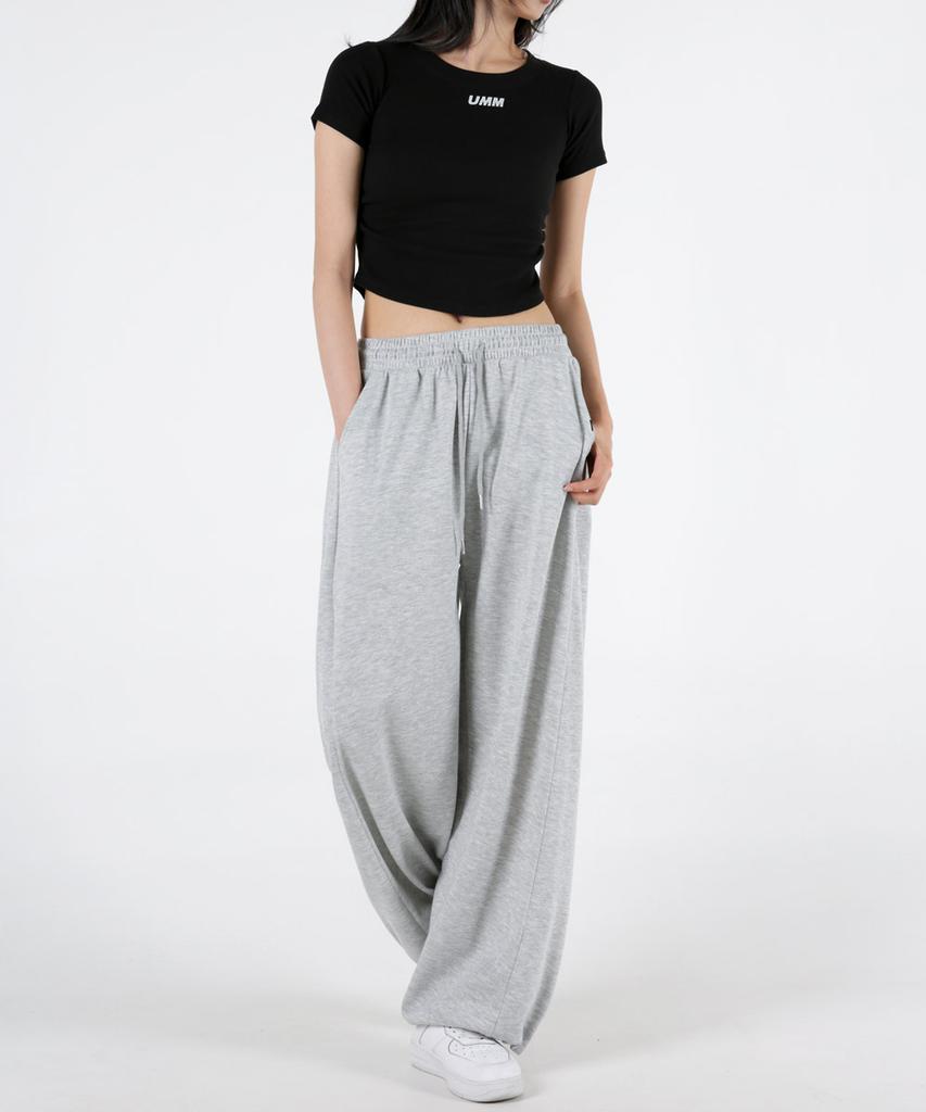 UMM Women'S Short Long Line-Emphasizing Pintuck Wide Pants 3 Colors