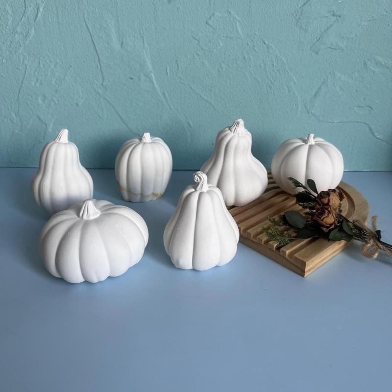 Silicone Pumpkin Shaped Candle Mold for Handmade Enthusiasts Aromatherapies Mould Practical Craft Classroom Supplies