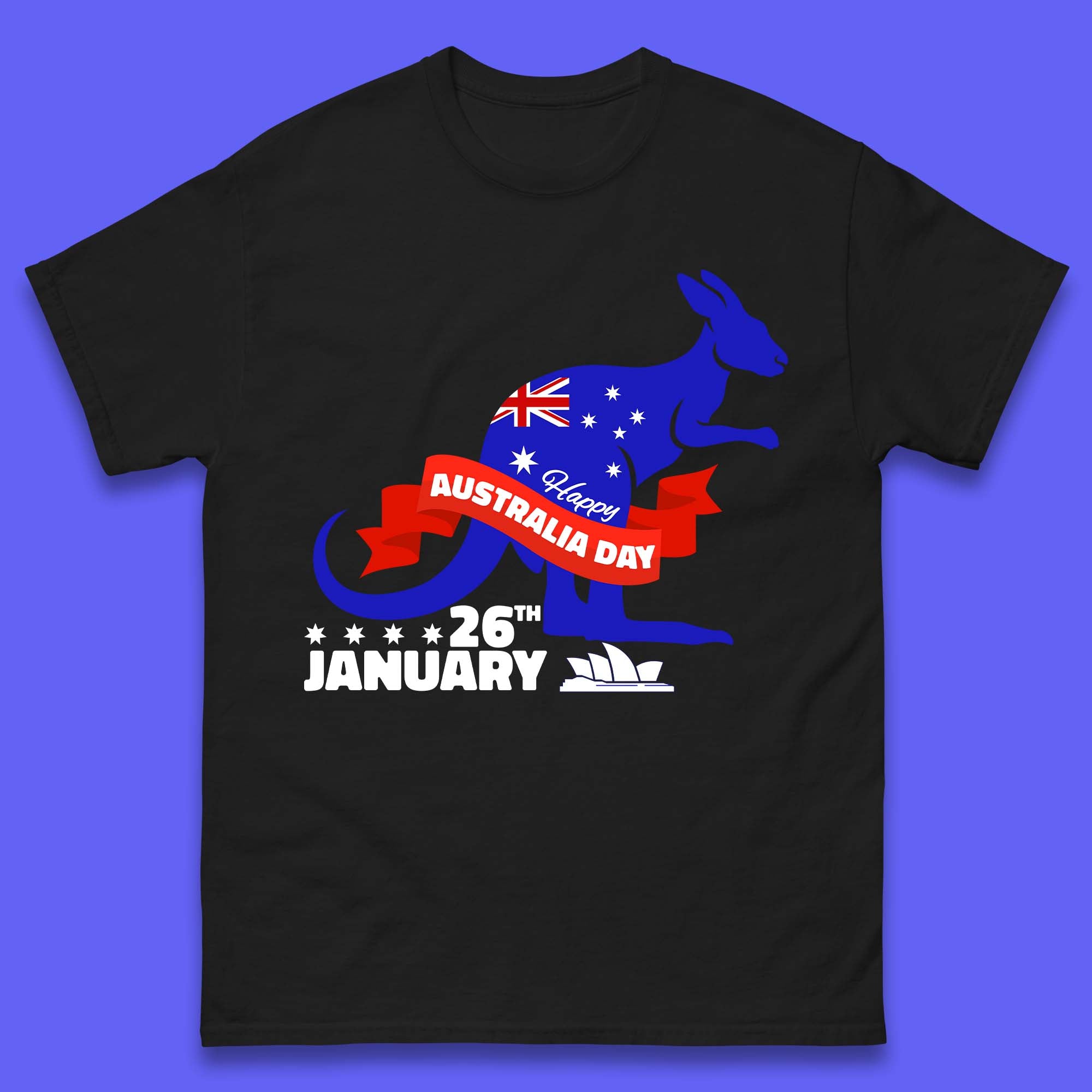 Happy Australia Day Mens T-Shirt Womens Tops Tees 2XL