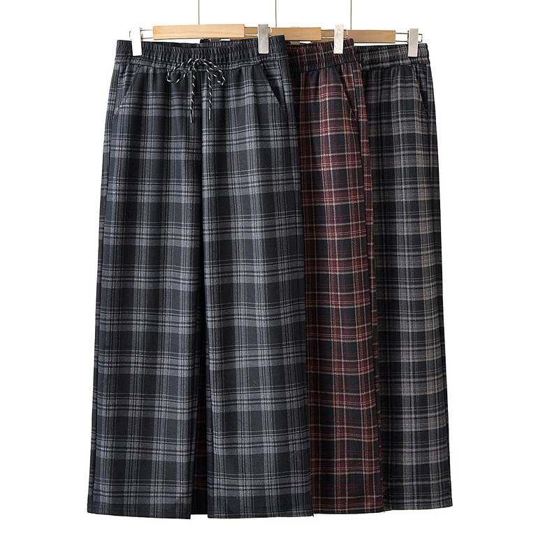Women's Plaid High-Waist Straight Leg Casual Pants