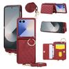 Crossbody Wallet Ring Phone Case for Samsung Galaxy Z Flip 7 6 5 5 4 3 Flip7 Flip6 Flip5 Card Slot Business Leather Cover Coque