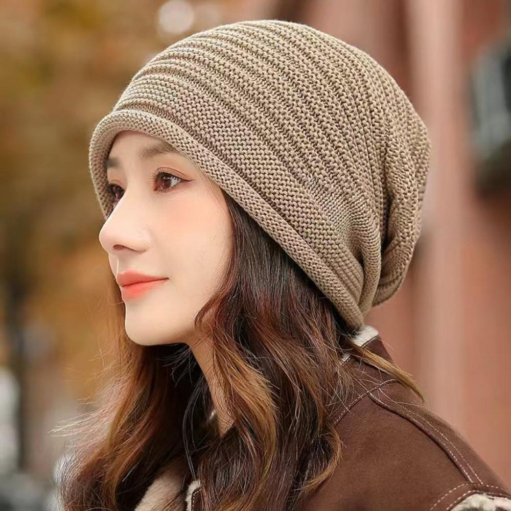 Soft Winter Knitted Hat Warm Ear Protection Hat Casual Beanies  Outdoor