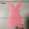 12pcs Rabbit Shaped Cutlery Set Felt Egg Table Decoration Easter Knife and Fork Bag Cutlery Bag Easter Decoration