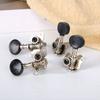 Classical Style Ukulele Tuning Pegs Machine Heads Replacement 2L + 2R Tuners with Mouting Screws Easy To Install