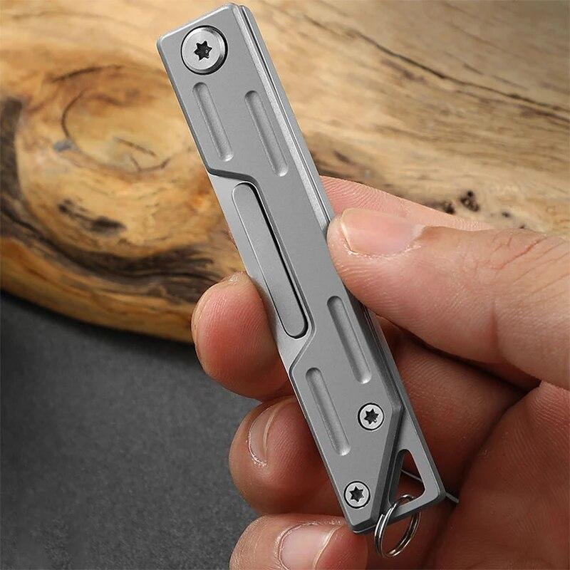 Folding Knife Stainless Steel Pocket Knife with 9 Disposable Blades Sharp Hobby Knife Craft Knife Kit