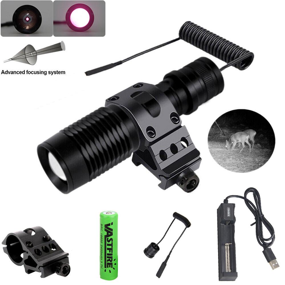 5W IR850NM Professional Night Vision Hunting Torch Tactical Infrared Radiation IR940NM Zoomable Waterproof Hunting Flashlight