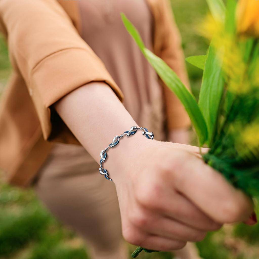 Women Bracelet Dolphin Charm Chain Bracelet