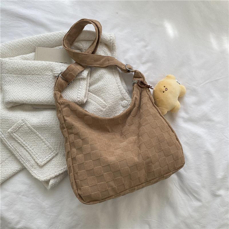 Ins Wind Large Capacity Armpit Bag Female College Student Class Messenger Bag Shopping Bag Autumn Foreign Style Commuter Dumpling Bag