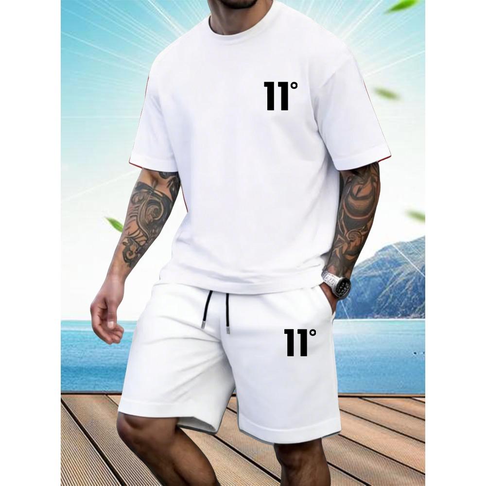 New Hot Selling 2026 Men s Two-piece Sportswear Short Sleeved T-shirt and Pants Set Running and Fitness Sportswear Summer S