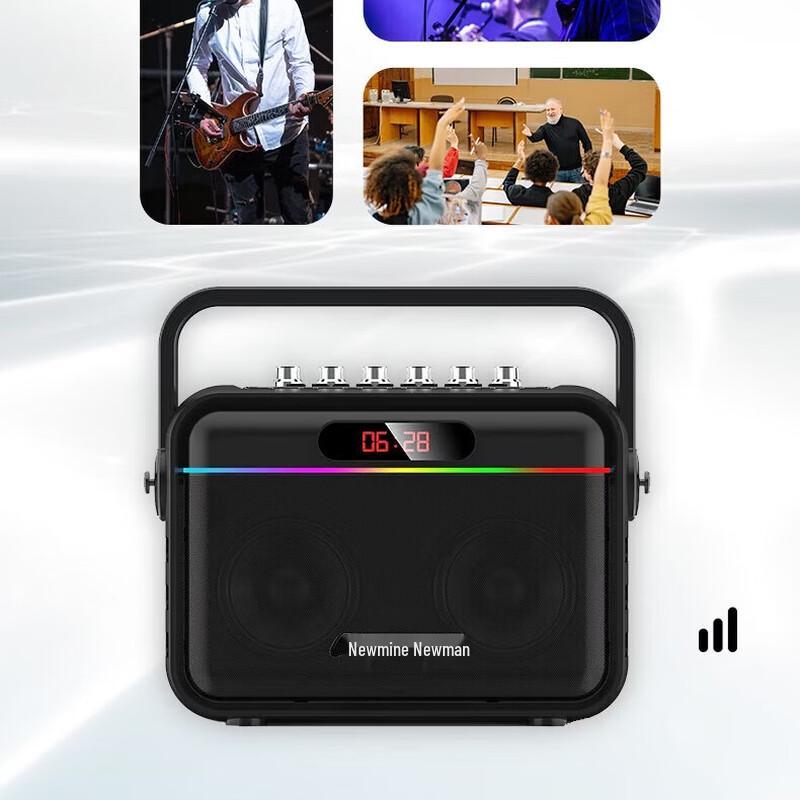 Newsmy K112 Portable Bluetooth Speaker with Sound Card CN plug (adapter included) (CN version)