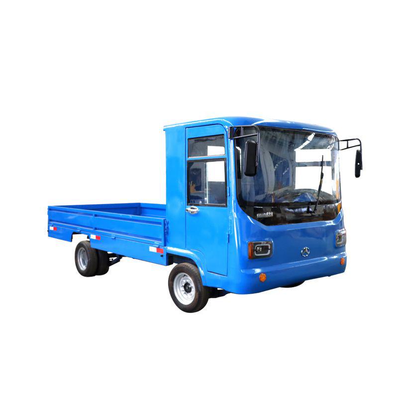 Electric Four-Wheel Flatbed Cargo Truck for Workshop Transfers