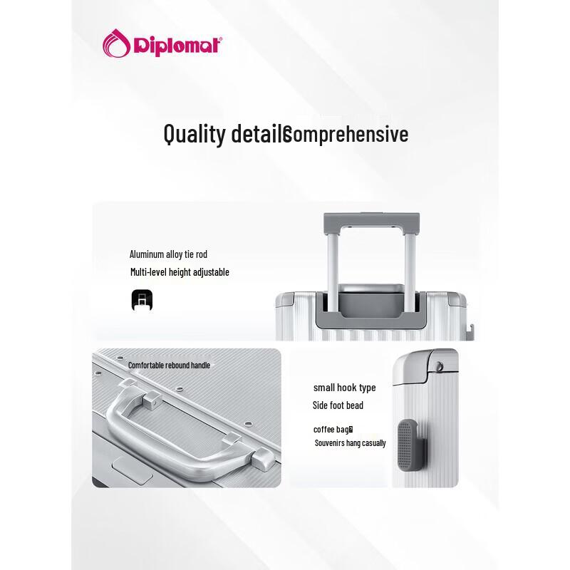 Diplomat TL-25052 Aluminum-Magnesium Alloy Hardside Luggage