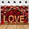 Valentine's Day Rose Balloon Theme Banner Background, Wedding Celebration Valentine Day Party Decoration Photography Background12