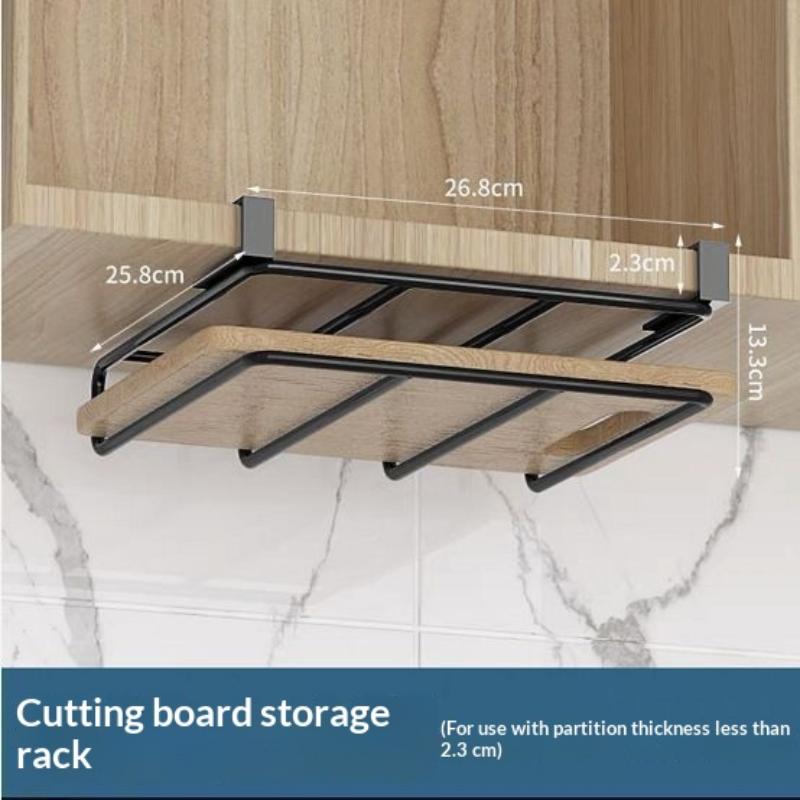Under Cabinet Cutting Board Organizer Holder Kitchen Hanging Chopping Board Pot Lid Kitchenware Storage Rack Stainless Steel
