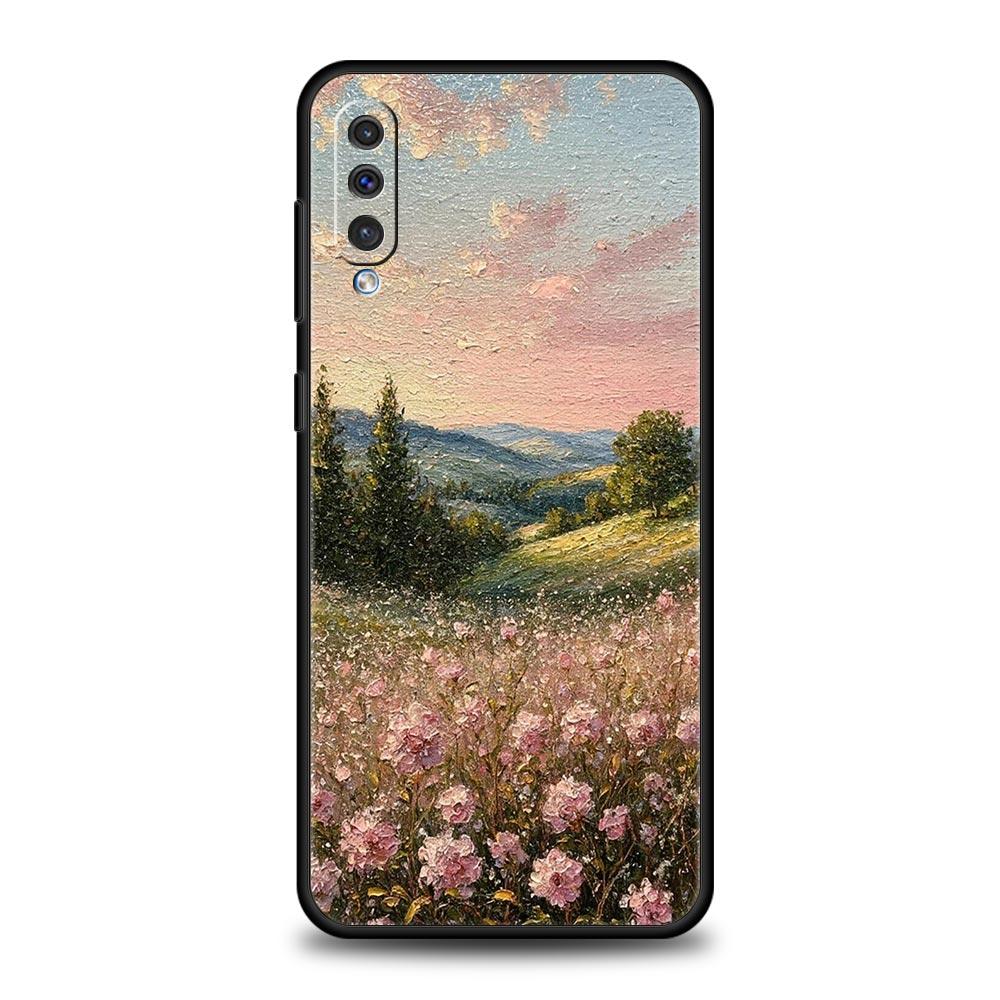Claude Monet Garden Paint Art Case For Samsung A26 A36 A56 A54 A52 A50 A70 A40 A12 A14 A16 A22 A24 A42 A34 A32 5G A06 5G Cover