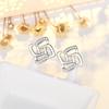 925 Sterling Silver Cross Stud Earrings For Women High Quality Exquisite Student Girlfriend Jewelry Accessories Heart GiftGood product