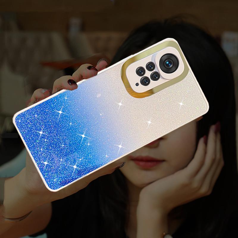 Xiaomi Redmi için not 11 Pro lüks degrade parlak pullar telefon kılıfları Xiaomi Redmi için not 11 Pro 11S 4G yumuşak koruyucu TPU kapak