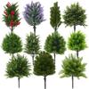 Red Berries Mini Christmas Tree Green Realistic Pine Needle Branches  Garden Decor