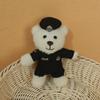 Traffic Police Officer Bear Doll Cute Doll Police Car Keychain Plush Toy Schoolbag Pendant Small Pendant Puppet