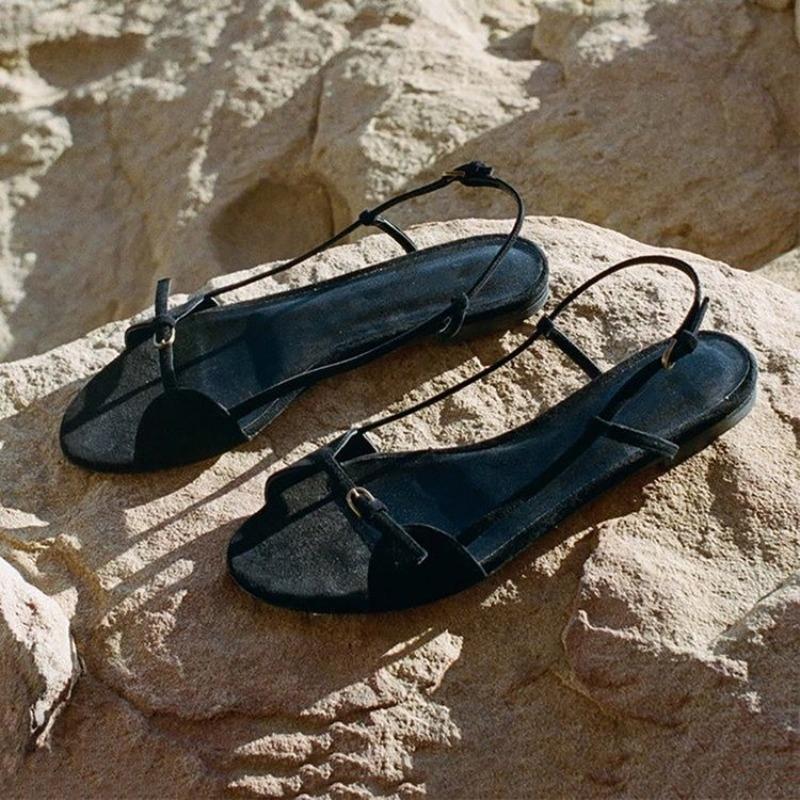 Fashion French one-legged sandals for women to wear on top, one-button, fashionable and versatile, thick-heeled open-toe Roman shoes