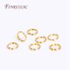 100Pcs/lot Wholesale 18K Gold Plated Open Jump Ring, Brass Double Loops Split Rings Connectors For DIY Key Chain Jewelry Making