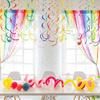 6 Stück/Set Pastellfarbene Hängende Spiralen Partydekorationen, Plastik Geburtstag Girlanden Cocomelon Hochzeit Osterfeier