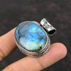 Labradorite Pendant Gemstone Pendant 925 Sterling Silver Pendant Oval Labradorite Jewelry Handmade Vintage Pendant Perfect Gifts For Mom