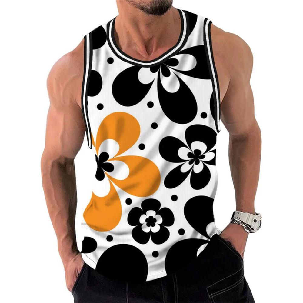 

Мужская минималистичная жилетка с принтом, модная летняя жилетка без рукавов с круглым вырезом и 3D-принтом, повседневная одежда оверсайз, быстросохнущая 5XL