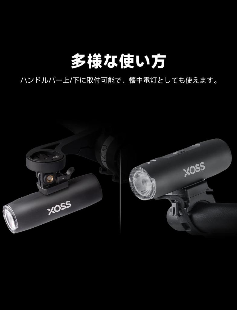 XOSS Bicycle Road Bike USB 400 2200mAh High LED High 5 Dimming Can also be used as a Power Outage Earthquake Night Japanese Instruction Manual
