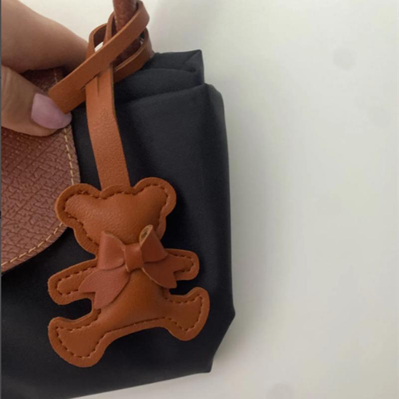 Cartoon PU Animal Key chain Cute Bear Keyring For Women Keychain Backpack Pendant Ornaments Girls Gift