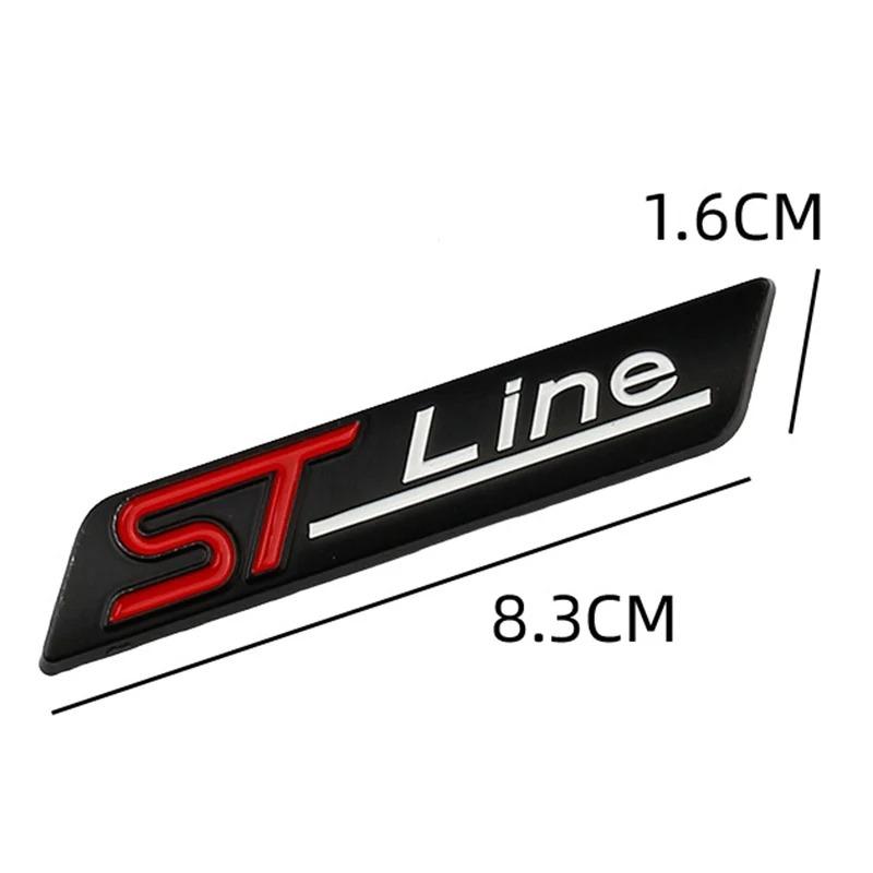 WGL2 3D Metal ST Line Logo Car Rear Trunk Badge Emblem Sider Fender Sticker For Ford STLine Focus Fiesta Mondeo Ecosport Kuga ESCAPE