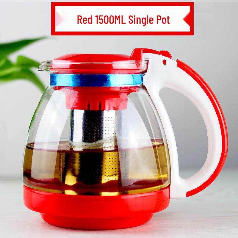 Large Heat-Resistant Glass Teapot with Filter for Flower Tea