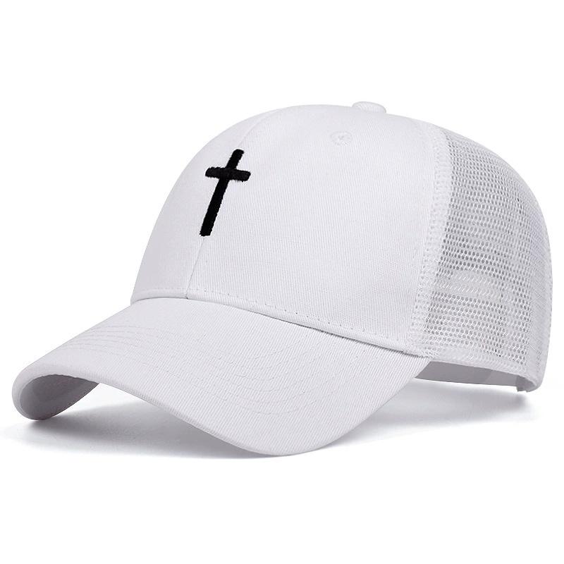 Gorras de Béisbol de Malla con Bordado Cruzado Unisex Gorra Hip Hop Primavera Verano Exterior Ajustable Sombreros Casuales Sombrero Protector Solar