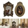 Antique Ornate Photo Frame with Florals Relief Retro Picture Frame Wall and Tabletop Display for Home Decors Art Gallery