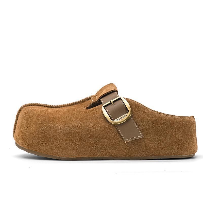 California Day ~ Birkenstock Shoes Women's Autumn New Retro Lightweight Heightened One Foot Toe Slipper Girl