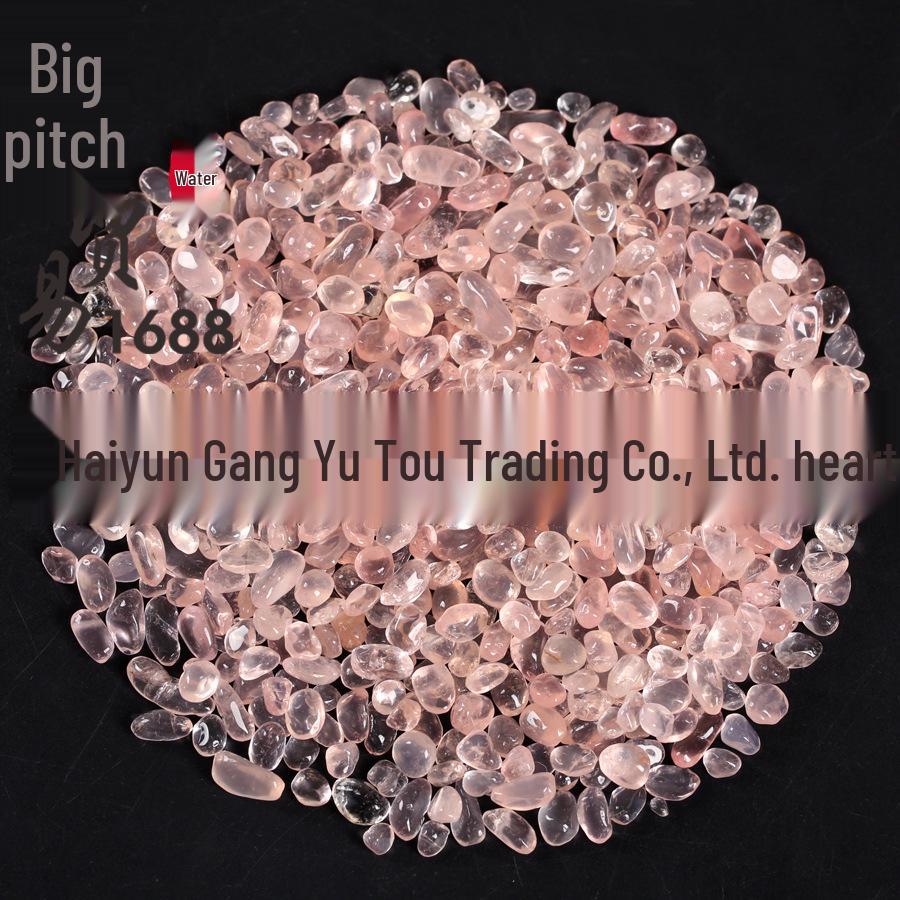 Natural Rose Quartz Starlight Pink Crystal Gravel - Translucent Small Tumbled Particles