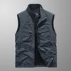 Sleeveless Vest Men's Four Seasons Middle-aged Outdoor Leisure Loose Large Size Vest European and American Sports Multi-bag Vest