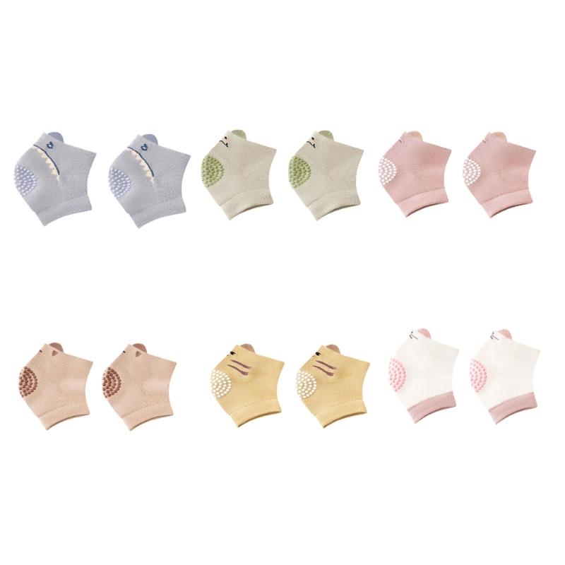 3/6 Pairs Kids Knee Pads Thick Padding Impact Protection Elastic Fit Comfortable for Baby Learning to Walk