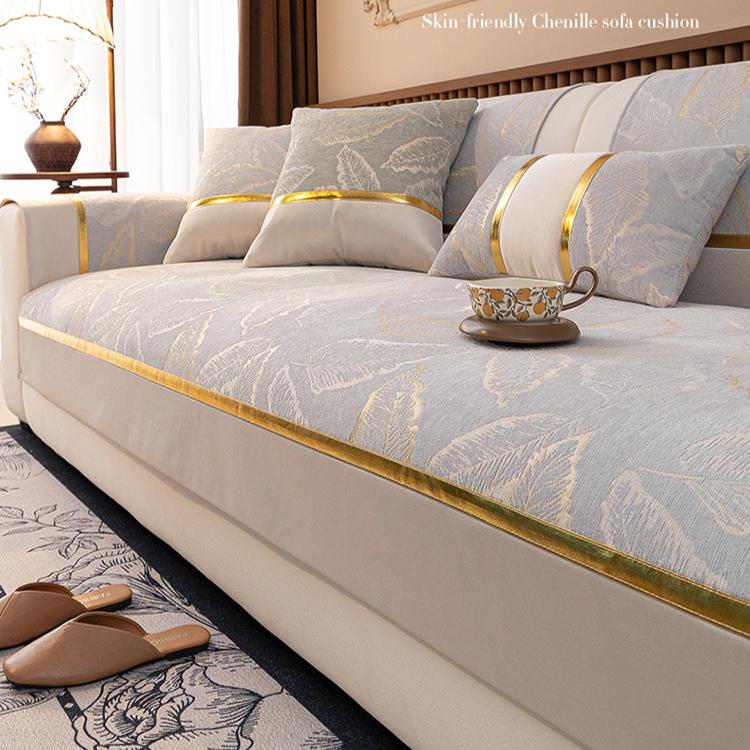 The New Chenier Sofa Cushion Is Universal In All Seasons, Light Luxury, High-end Seat Cushion, Non-slip Leather Sofa Cover Cover Cloth.